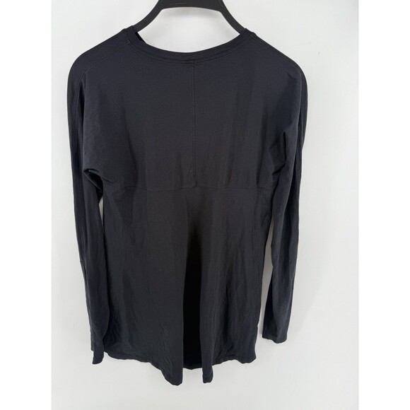 Lululemon Shirt Womens Size Small Long Sleeve Lightweight High Low Black - Picture 2 of 2